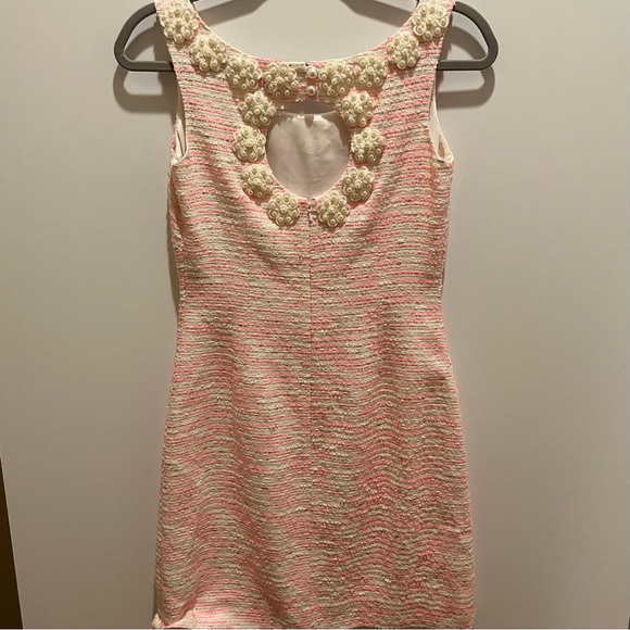 Nina Pink Pearl Tweed Dress | Lilly Pulitzer - Picture 4 of 16